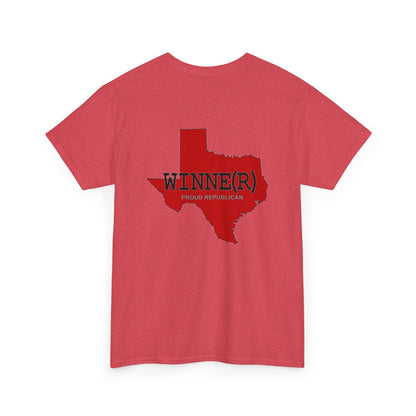 Texas WINNE(R) Republican (R) Conservative Unisex Heavy Cotton Tee