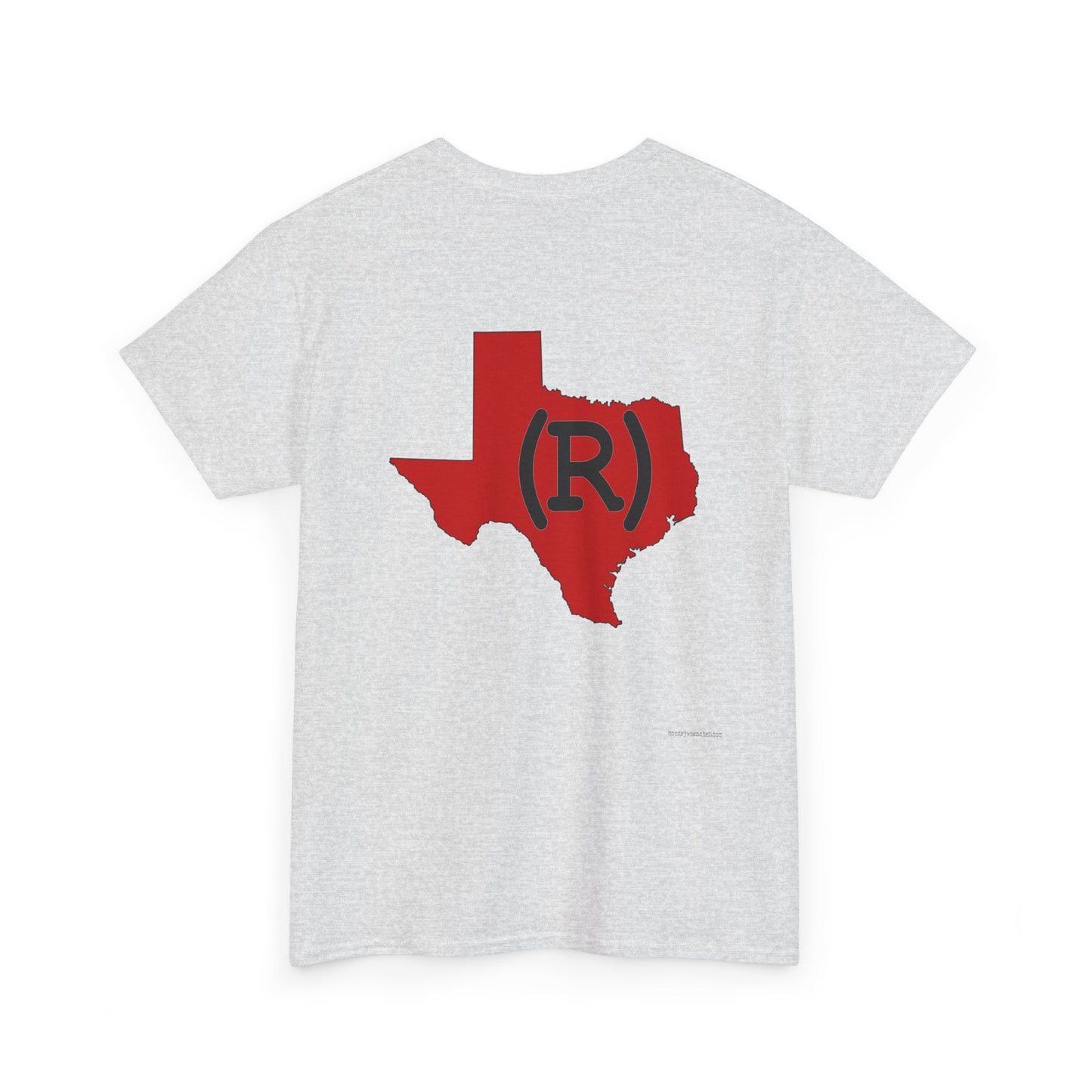 Texas Red State (R) Republican Conservative Printed Front & Back Unisex Heavy Cotton Tee