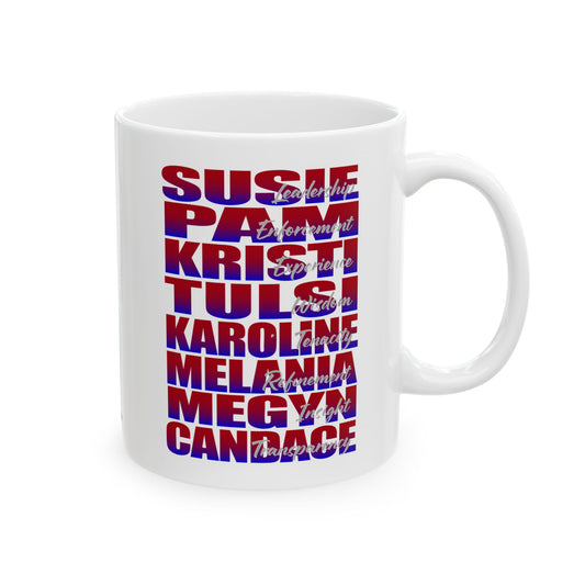 Leading Republican Women 45/47 Red State Conservative Election 2024 Ceramic Mug - 11oz.