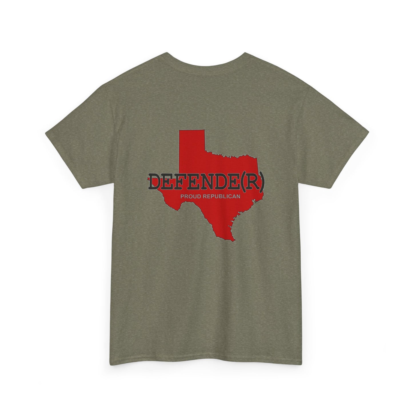 Texas DEFENDE(R) Republican (R) Conservative Unisex Heavy Cotton Tee (8 Color Options) S - 5X