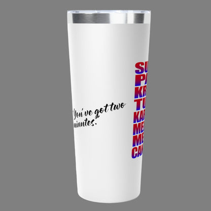 Stainless steel tumbler with snug plastic lid with rubber gasket. Available 3 colors. Celebrate the strong women of the Republican party and the Trump administrations victories for the American people every day!