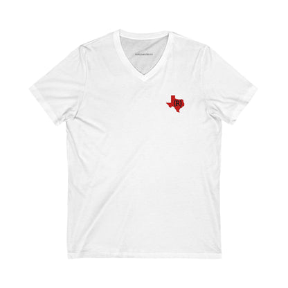 Texas Red State Republican Conservative Election 2024 Unisex Jersey Short Sleeve V-Neck Tee