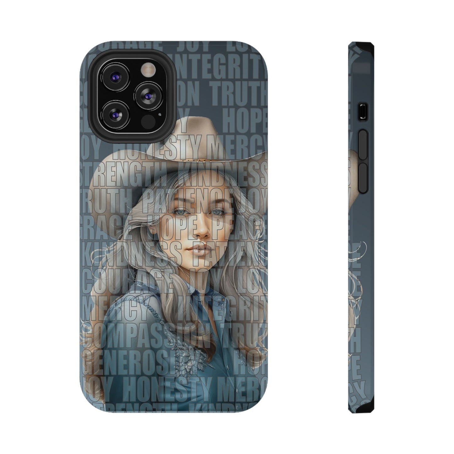 Beautiful Cowgirl Western Values Impact-Resistant Phone Cases iPhone and Galaxy