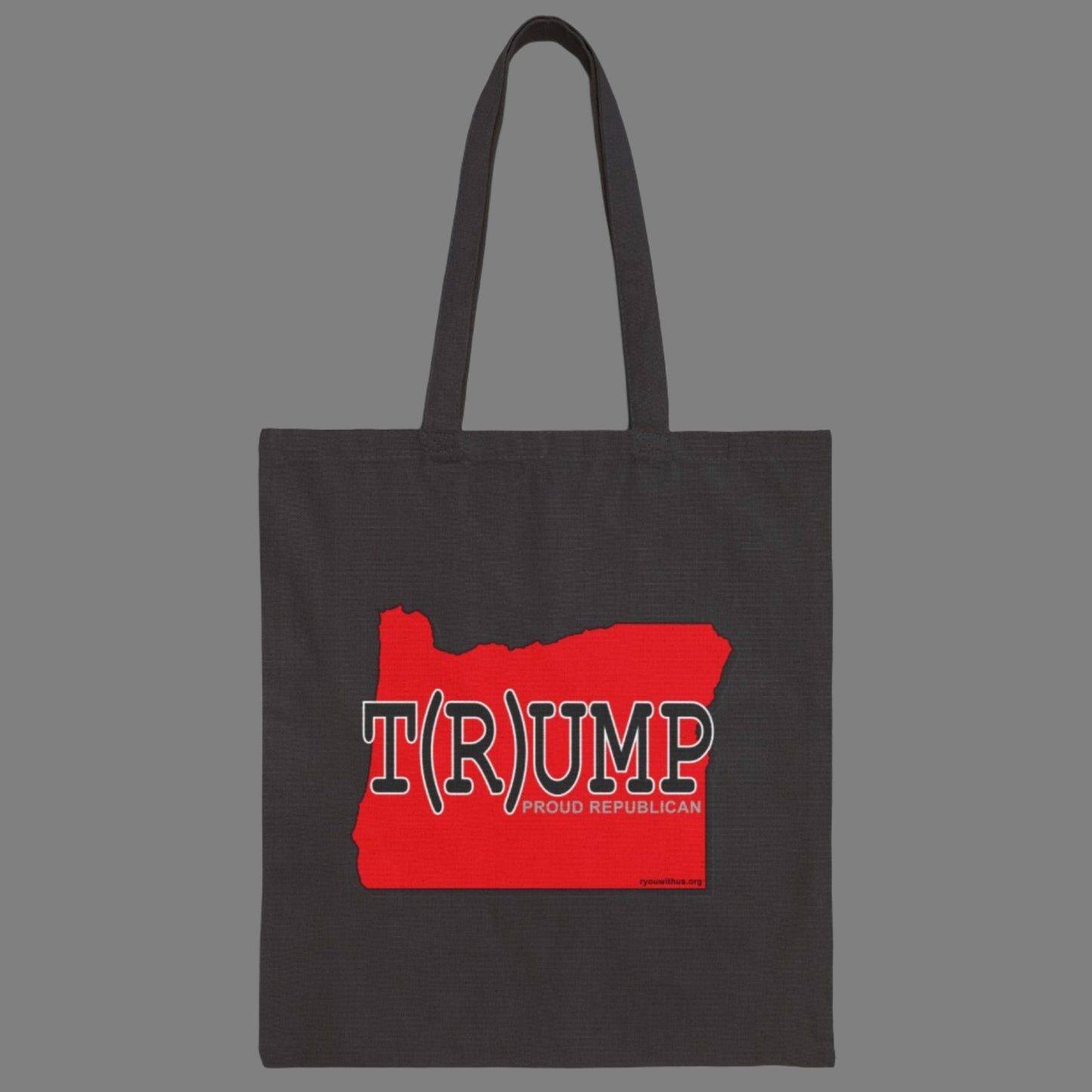 T(R)UMP Oregon Republican Red State Conservative Election 2024 Cotton Canvas Tote Bag - 2 Colors Options