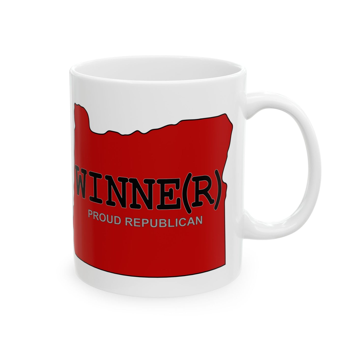 WINNE(R) Oregon Republican Red State Conservative Election 2024 Conservative Ceramic Mug - 11oz.