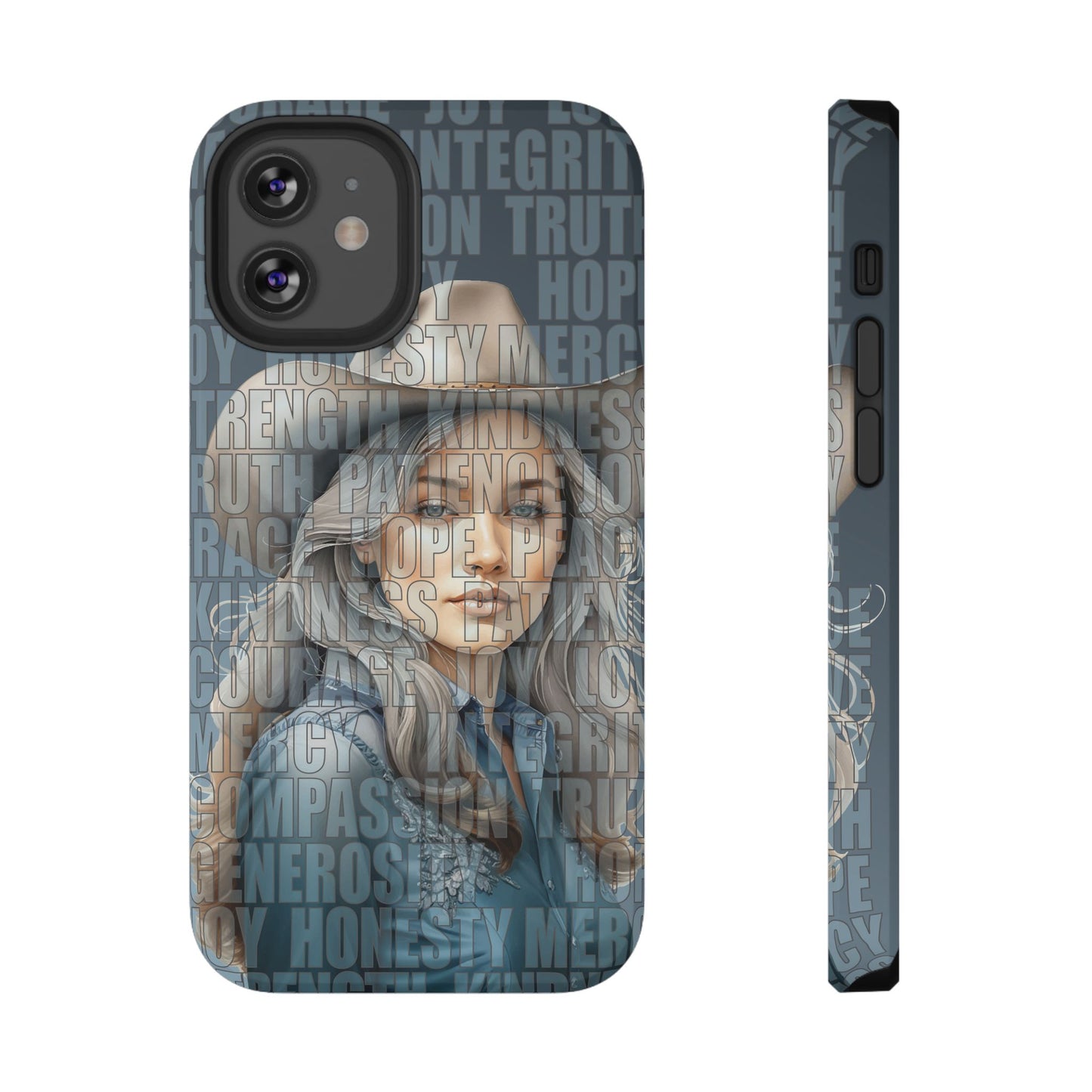 Beautiful Cowgirl Western Values Impact-Resistant Phone Cases iPhone and Galaxy