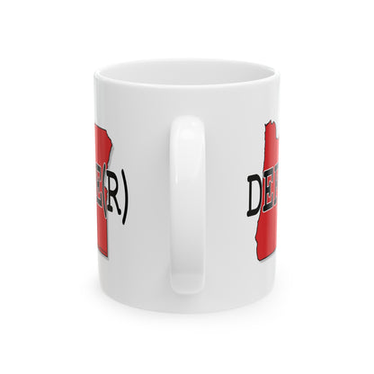 DEFENDE(R) Oregon Republican Red State Conservative Election 2024 White Ceramic Mug - 11oz.