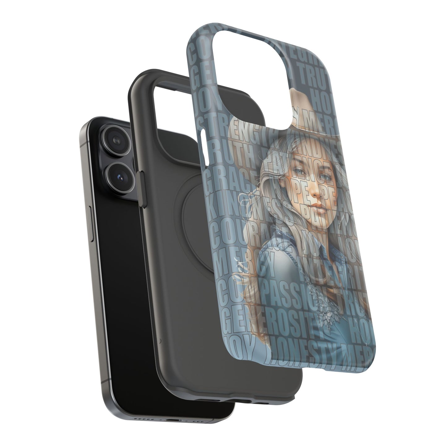 Beautiful Cowgirl Western Values Impact-Resistant Phone Cases iPhone and Galaxy