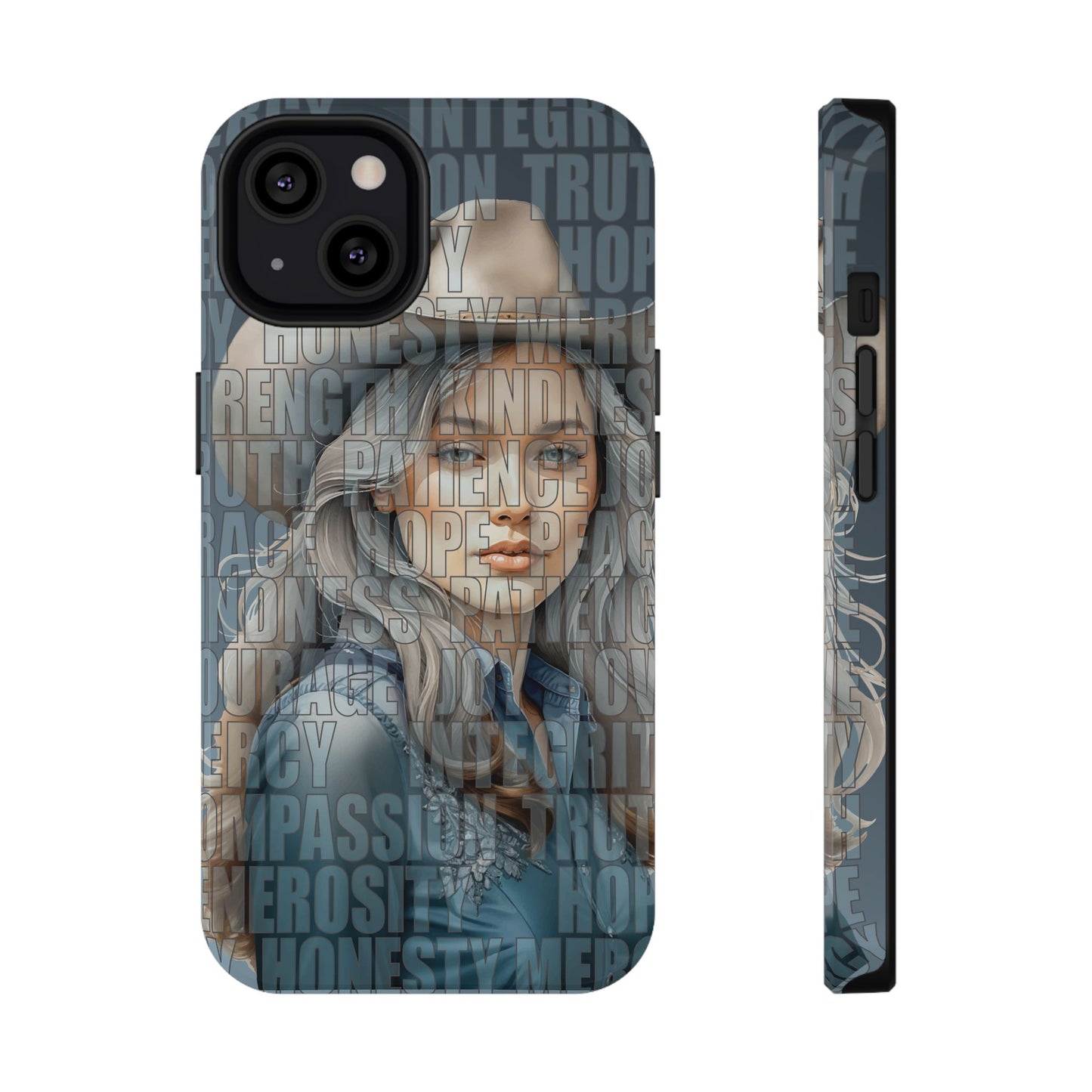 Beautiful Cowgirl Western Values Impact-Resistant Phone Cases iPhone and Galaxy