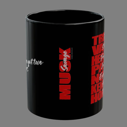 Trump Cabinet + Musk Republican Red State Conservative Election 2024 Ceramic Mug - 11oz.  Black Mug