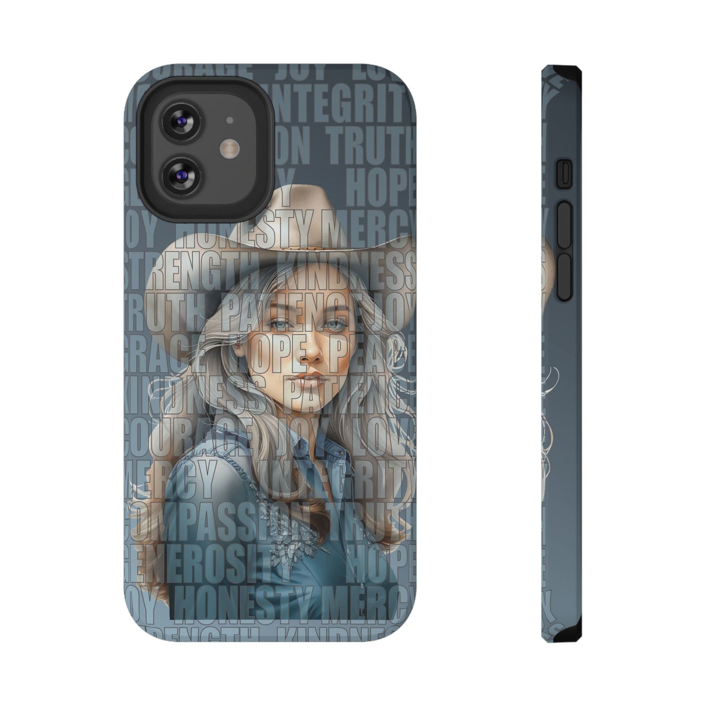 Beautiful Cowgirl Western Values Impact-Resistant Phone Cases iPhone and Galaxy