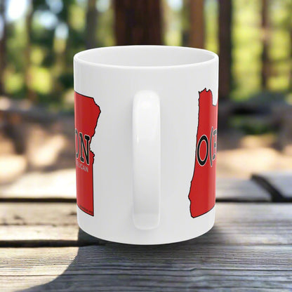 O(R)EGON Oregon Republican Red State Conservative Election 2024 Ceramic Mug - 11oz.