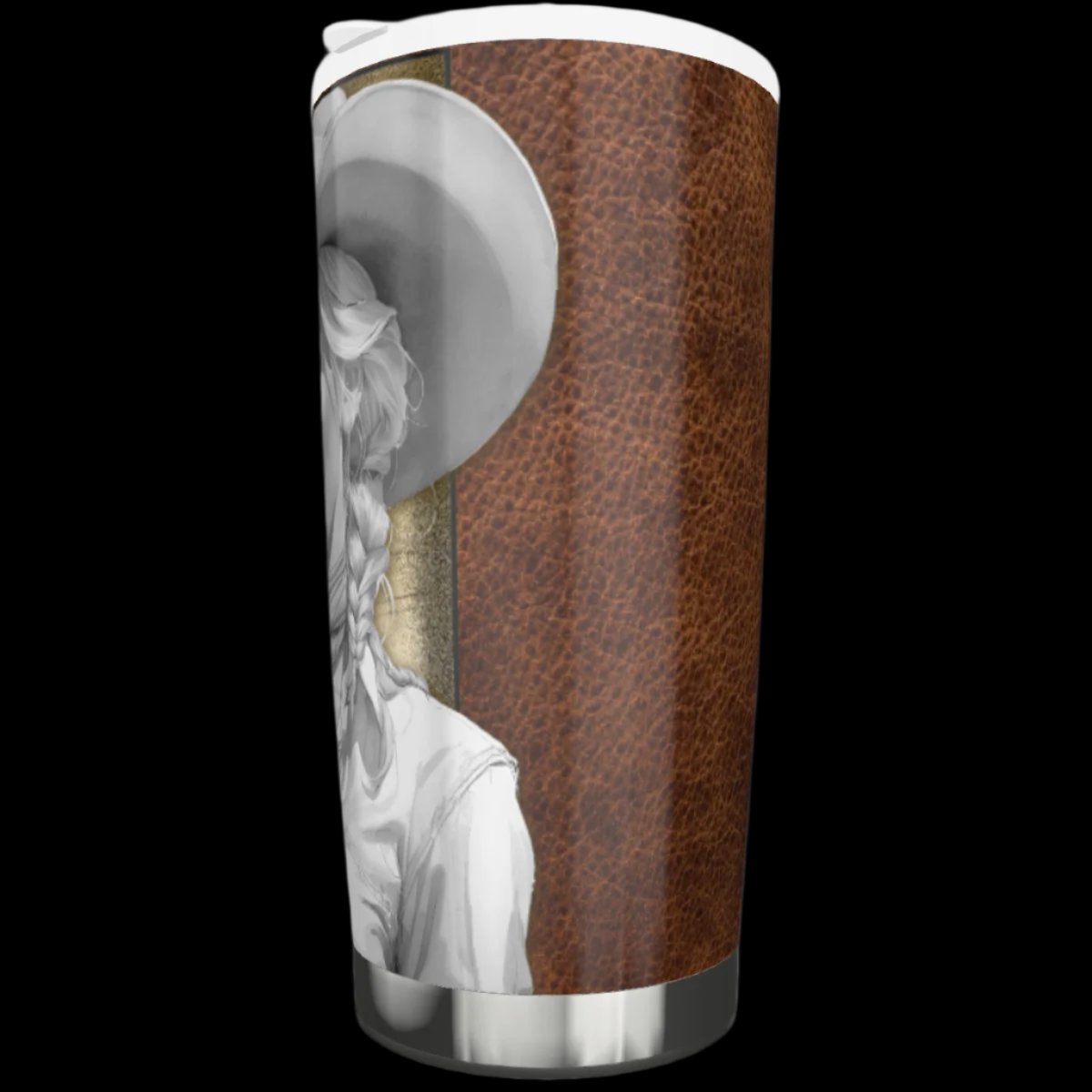 20 oz stainless tumbler Las Vegas young cowgirl