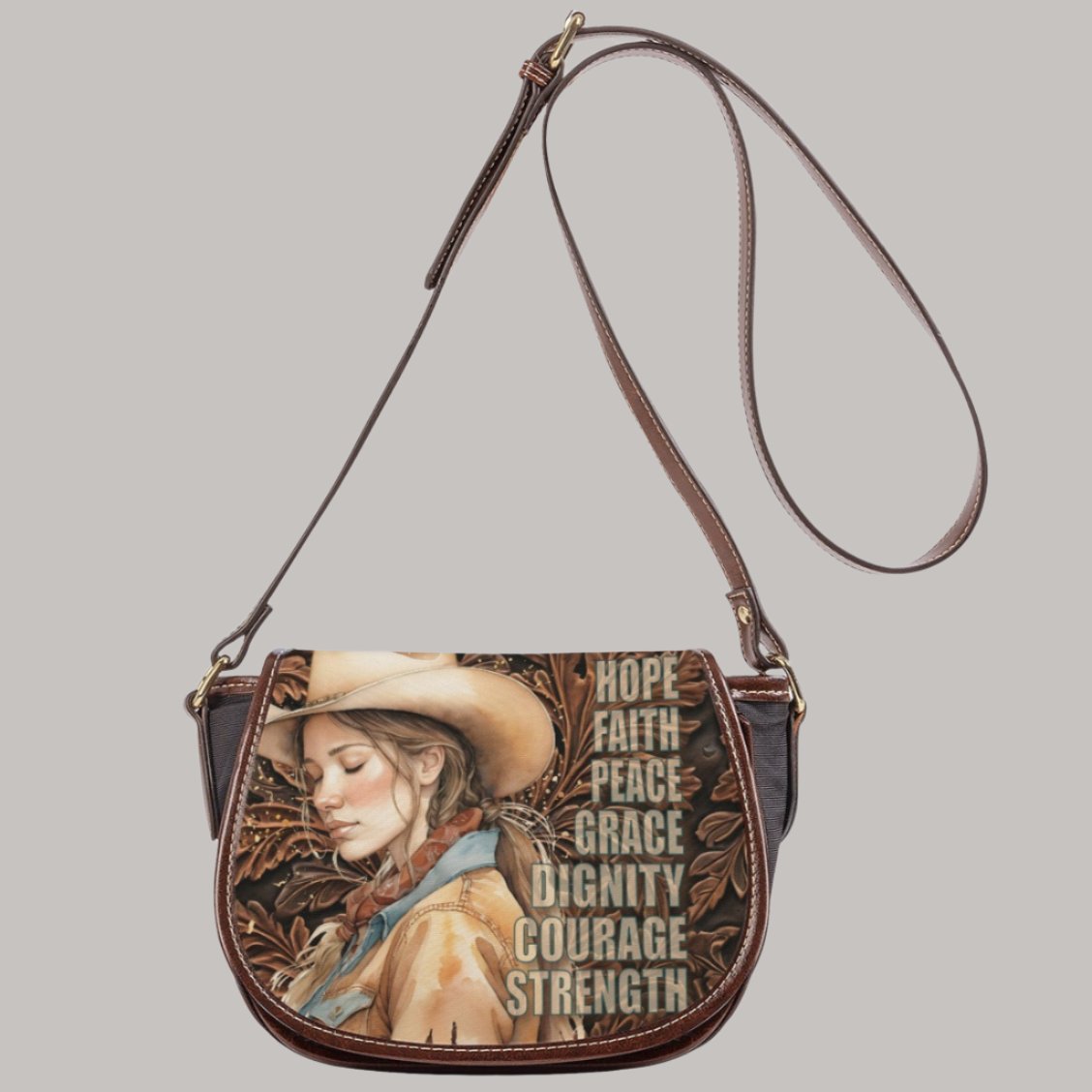 LIMITED EDITION *Feisty West* Tambourin Bag with Adjustable Crossbody Strap - Cheyenne