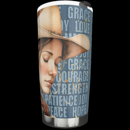 "Uplifted" Cowgirls Sisterhood Virtues Stainless Steel Tumbler - 20 oz (VIDEO) **FREE SHIPPING**