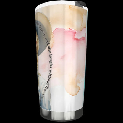 "Uplifted" Joyful Cowgirl Proverbs 31:25 Watercolors Stainless Steel Tumbler - 20 oz **FREE SHIPPING** (Video)