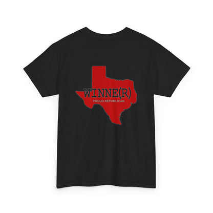 Texas WINNE(R) Republican (R) Conservative Unisex Heavy Cotton Tee