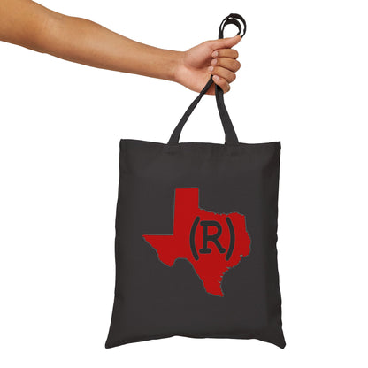 Texas (R) Republican Red State Conservative Election 2024 Cotton Canvas Tote Bag - 2 Colors Options