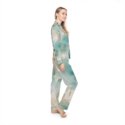 Women's Satin Pajamas (AOP)