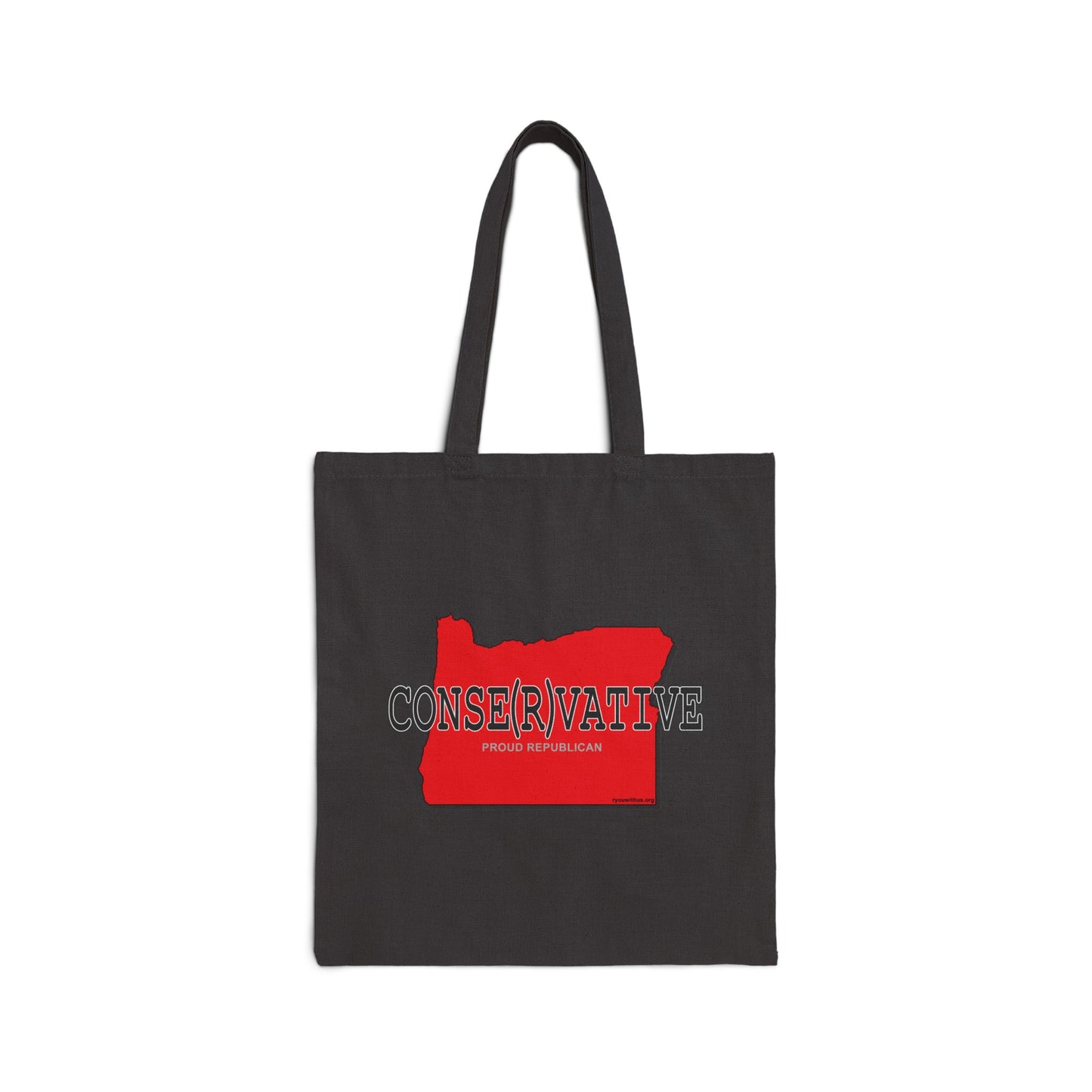 CONSE(R)VATIVE Oregon Republican Red State Conservative Election 2024 Cotton Canvas Tote Bag - 2 Colors Options