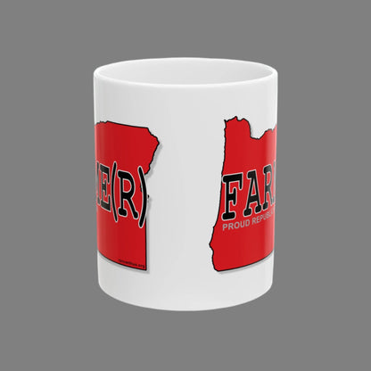 FARME(R) Oregon Republican Red State Conservative Election 2024 Farmer Ceramic Mug - 11oz.