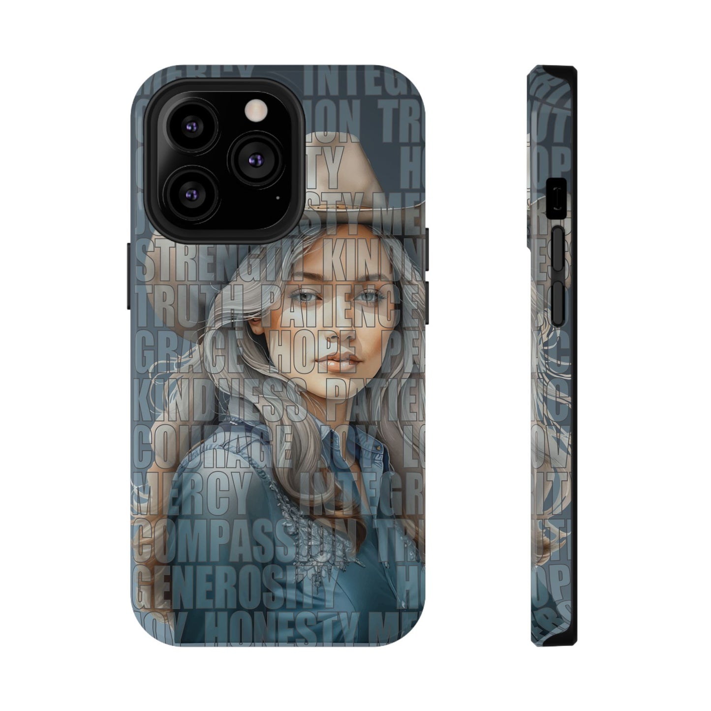 Beautiful Cowgirl Western Values Impact-Resistant Phone Cases iPhone and Galaxy