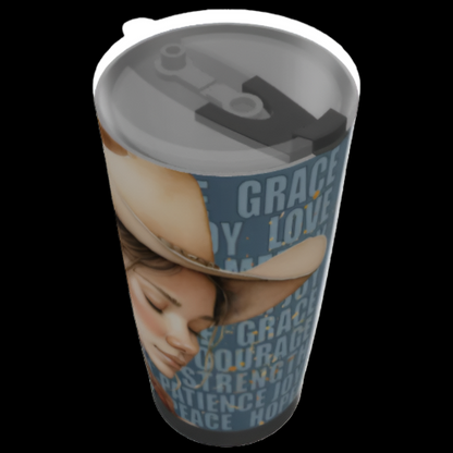 "Uplifted" Cowgirls Sisterhood Virtues Stainless Steel Tumbler - 20 oz (VIDEO) **FREE SHIPPING**