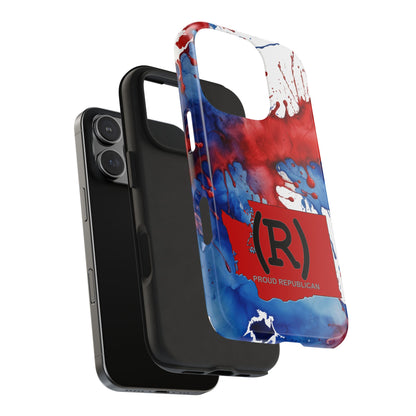 Washington Red State Red, White & Blue Splash Republican (R) Conservative Tough Phone Cases