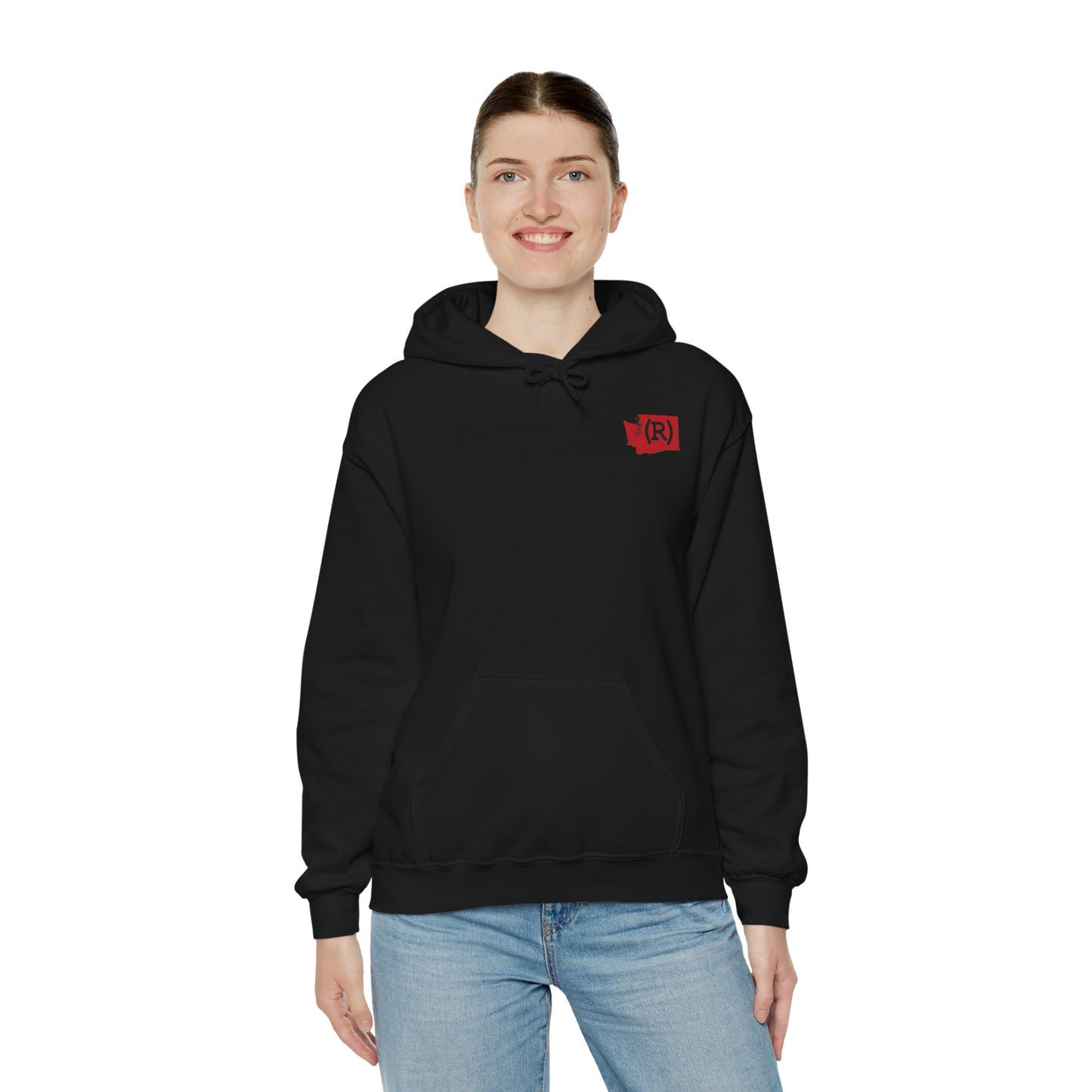 Washington Red State Republican (R) Conservative Unisex Heavy Blend™ Hooded Sweatshirt (4 Color Options) S - 5X