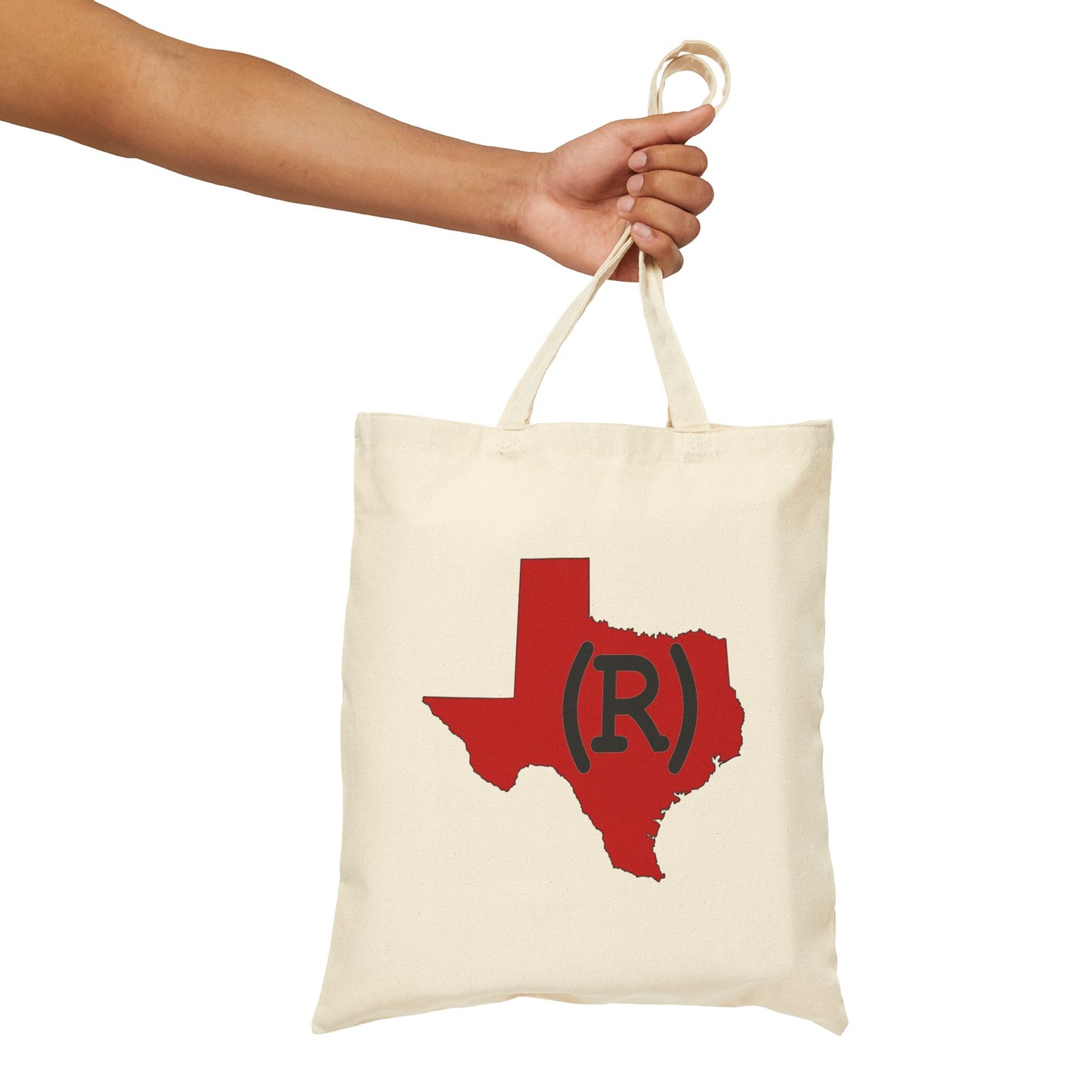 Texas (R) Republican Red State Conservative Election 2024 Cotton Canvas Tote Bag - 2 Colors Options