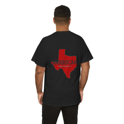 Texas AME(R)ICAN Republican (R) Conservative Unisex Heavy Cotton Tee (8 Color Options) S - 5X