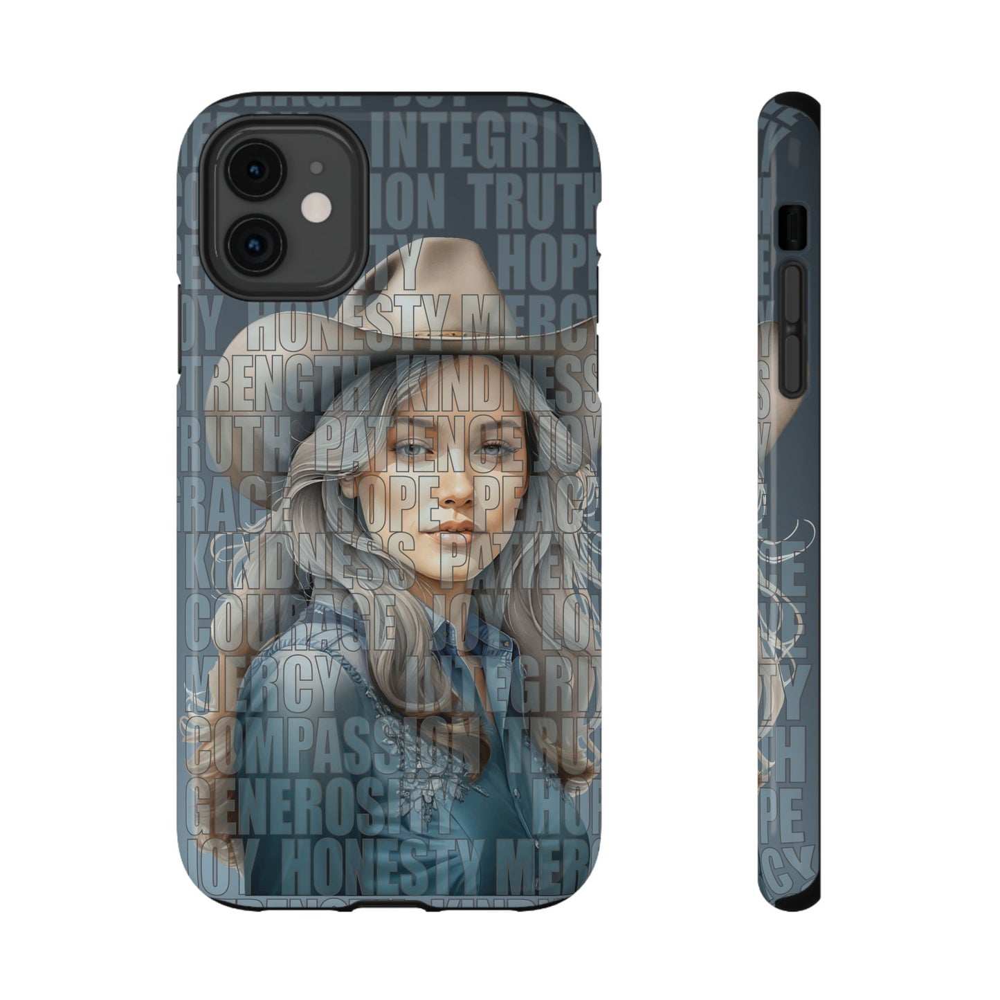 Beautiful Cowgirl Western Values Impact-Resistant Phone Cases iPhone and Galaxy