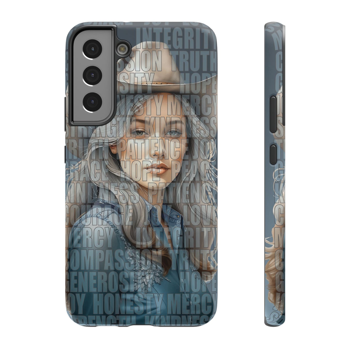 Beautiful Cowgirl Western Values Impact-Resistant Phone Cases iPhone and Galaxy