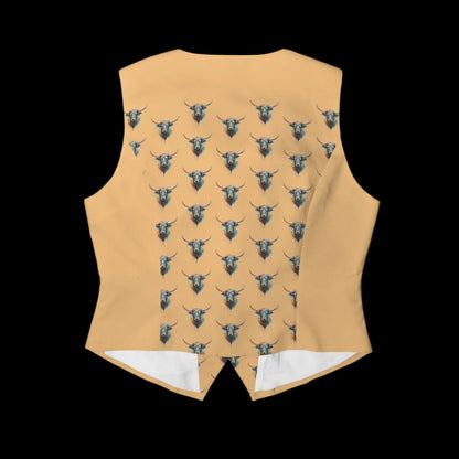 Watercolor Steer Sunny Peach Fashion Vest