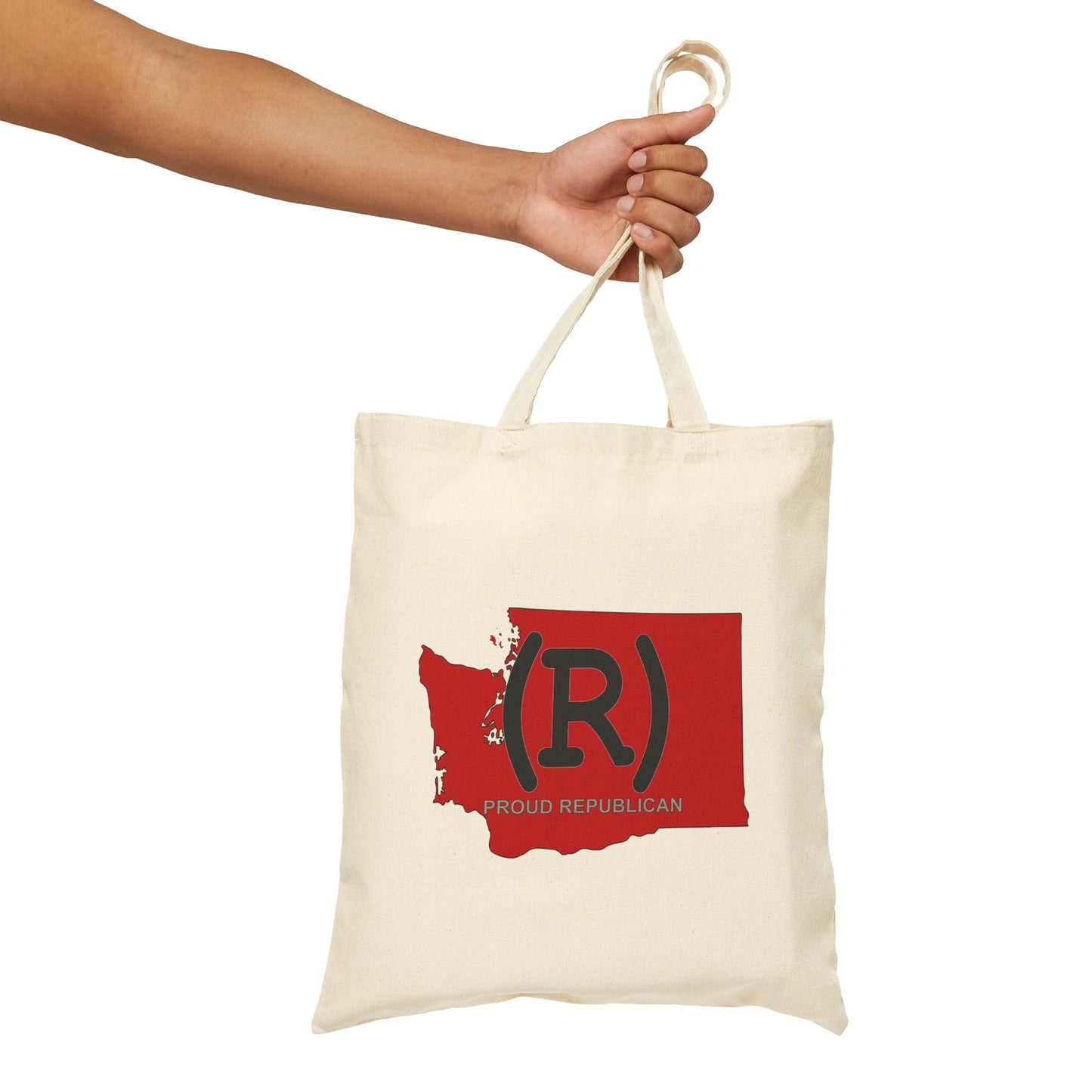 Washington Republican Red State Conservative Election 2024 Cotton Canvas Tote Bag - 2 Colors Options