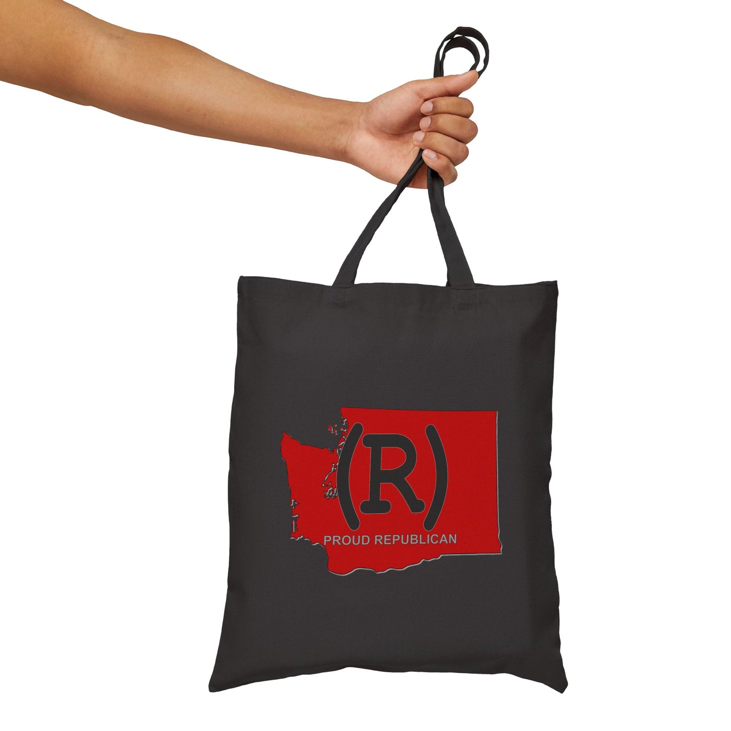 Washington Republican Red State Conservative Election 2024 Cotton Canvas Tote Bag - 2 Colors Options