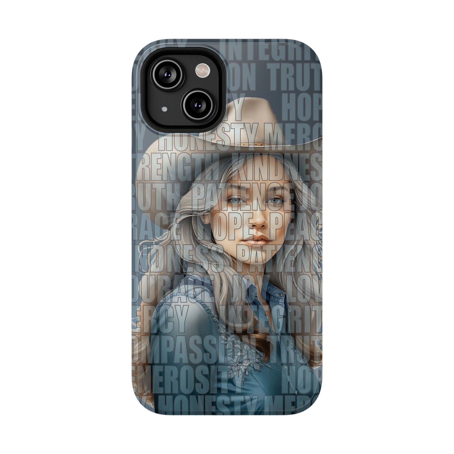 Beautiful Cowgirl Western Values Impact-Resistant Phone Cases iPhone and Galaxy