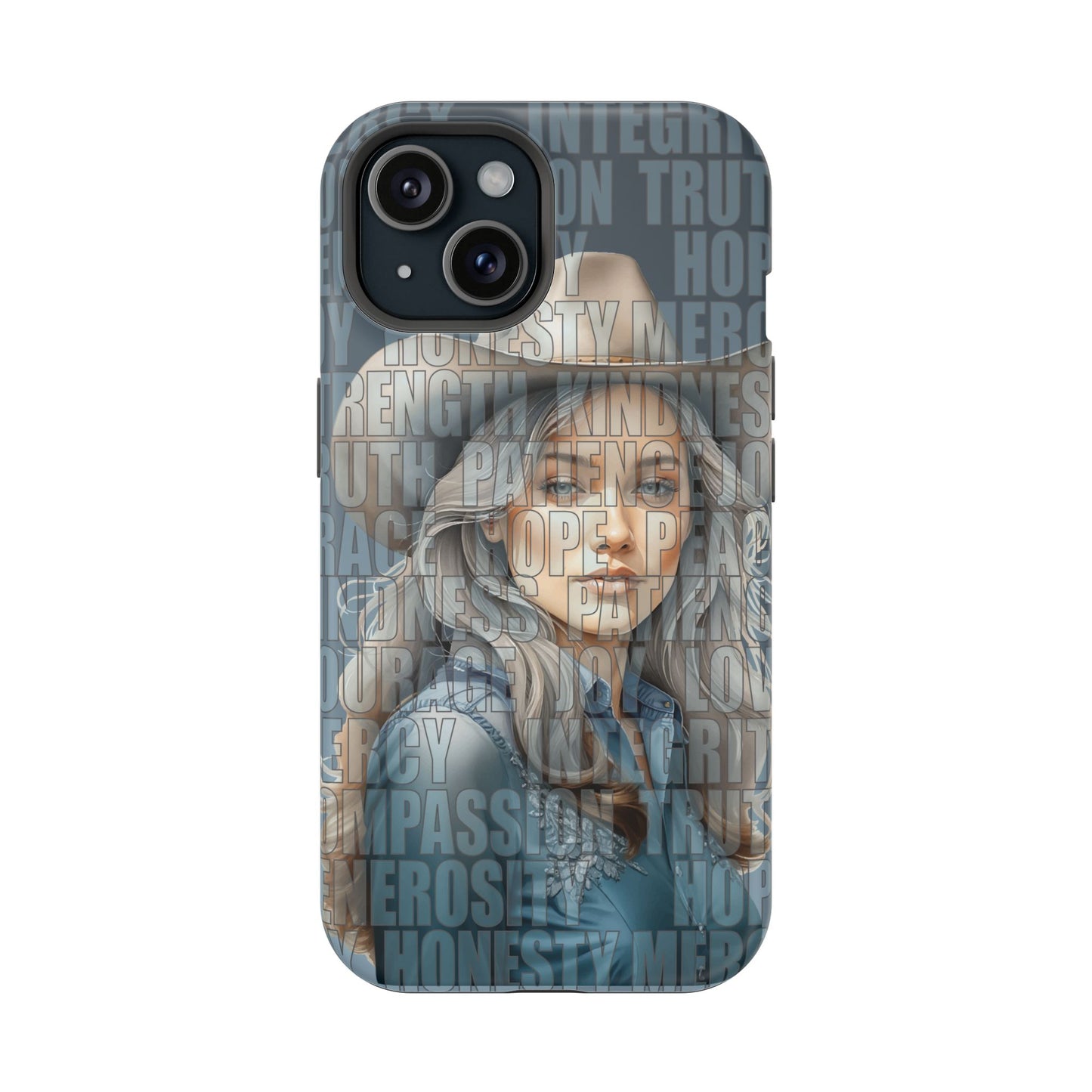 Beautiful Cowgirl Western Values Impact-Resistant Phone Cases iPhone and Galaxy