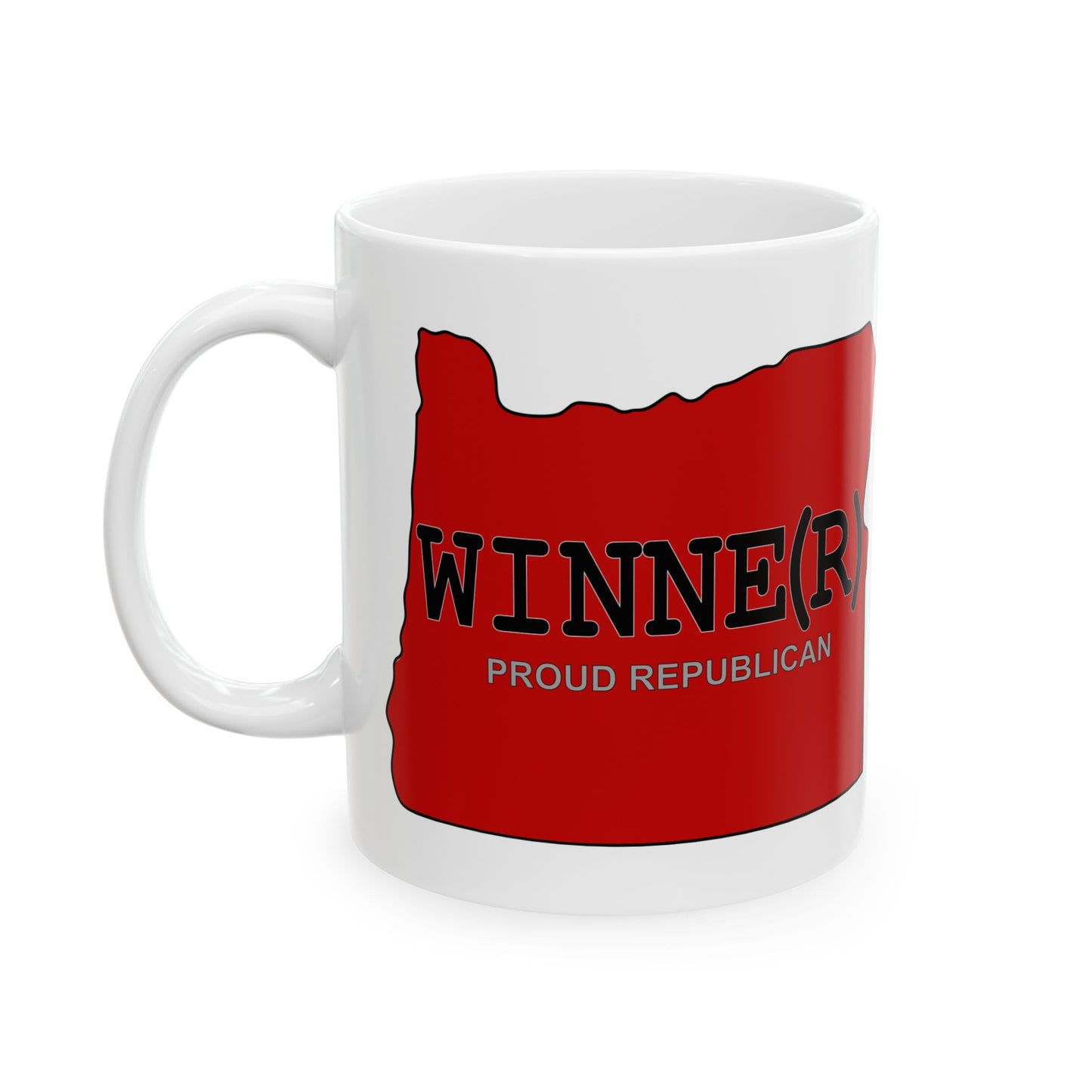 WINNE(R) Oregon Republican Red State Conservative Election 2024 Conservative Ceramic Mug - 11oz.