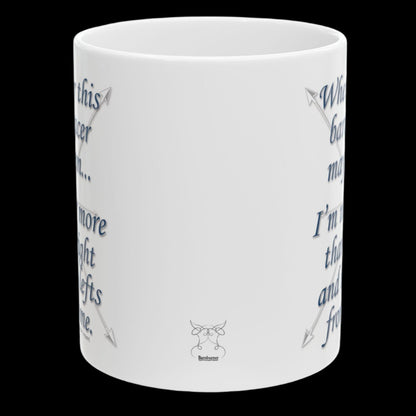 Wherever This Barrel Racer May Roam... White Ceramic Coffee Mug - 11 oz.