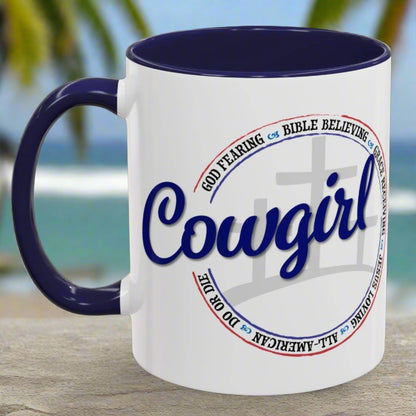 Do or Die Cowgirl Ceramic Mug with Accent Color - 11 oz.