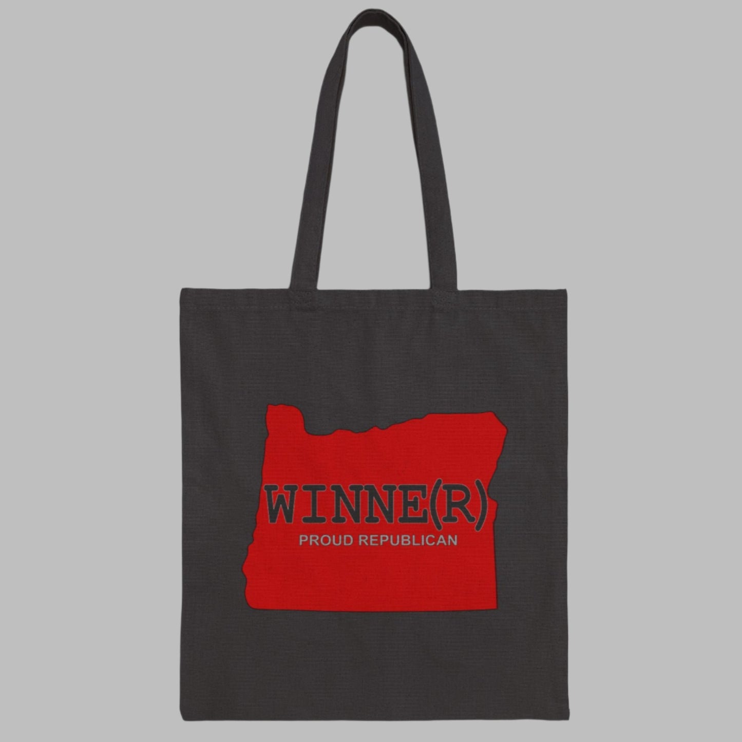 WINNE(R) Oregon Republican Red State Conservative Election 2024 Cotton Canvas Tote Bag - 2 Colors Options