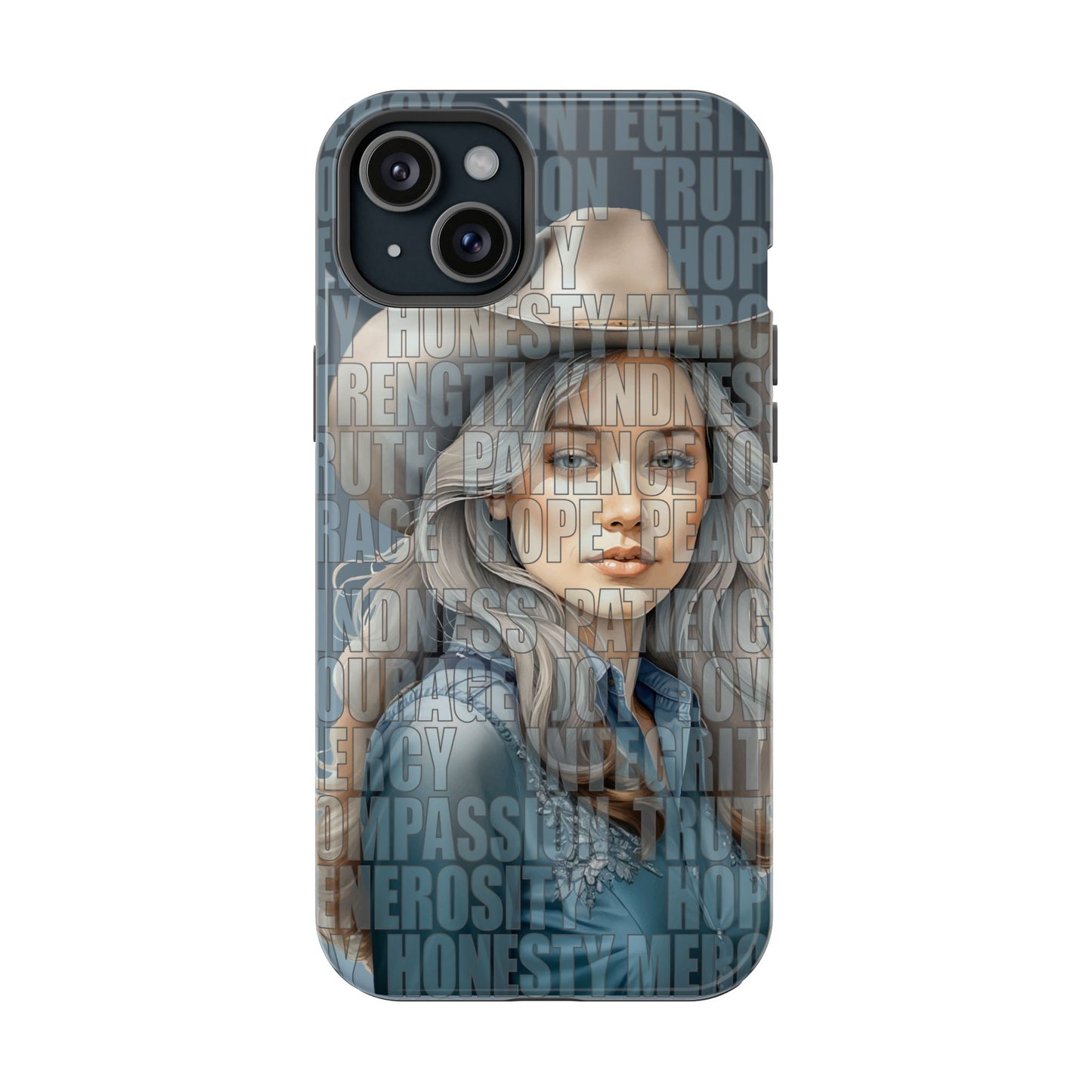 Beautiful Cowgirl Western Values Impact-Resistant Phone Cases iPhone and Galaxy
