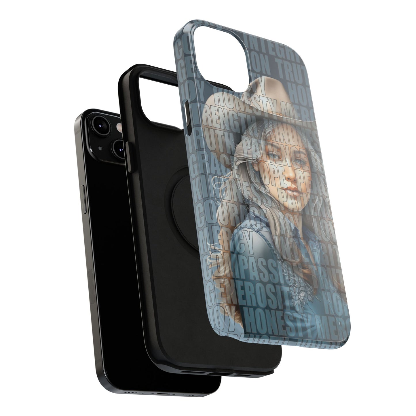 Beautiful Cowgirl Western Values Impact-Resistant Phone Cases iPhone and Galaxy