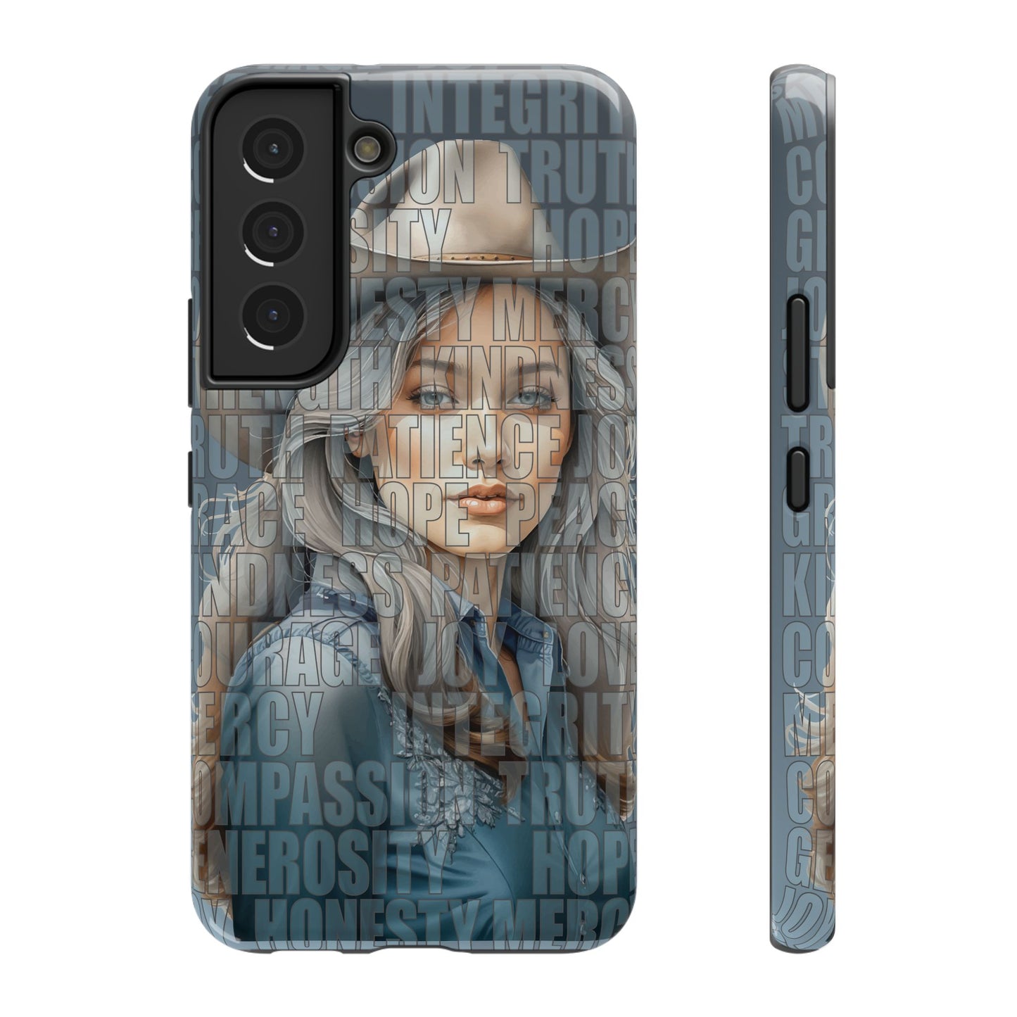 Beautiful Cowgirl Western Values Impact-Resistant Phone Cases iPhone and Galaxy