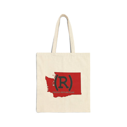 Washington Republican Red State Conservative Election 2024 Cotton Canvas Tote Bag - 2 Colors Options