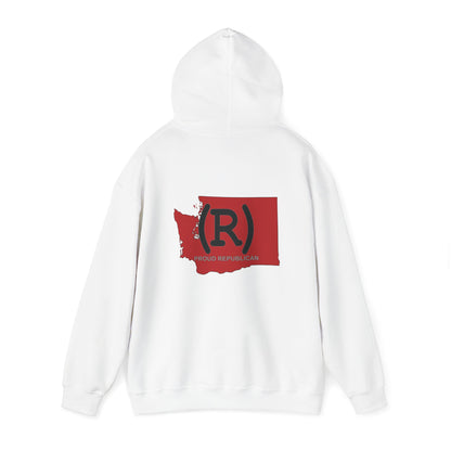 Washington Red State Republican (R) Conservative Unisex Heavy Blend™ Hooded Sweatshirt (4 Color Options) S - 5X