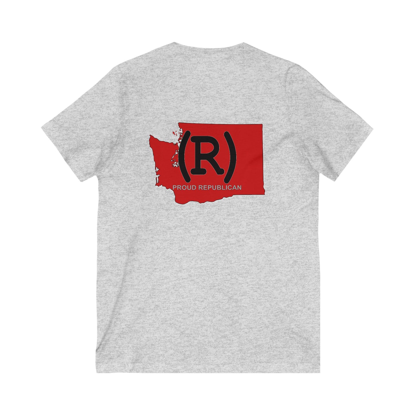 Washington Red State Republican Conservative Election 2024 Unisex Jersey Short Sleeve V-Neck Tee (4 Color Options) S-2X