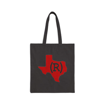 Texas (R) Republican Red State Conservative Election 2024 Cotton Canvas Tote Bag - 2 Colors Options