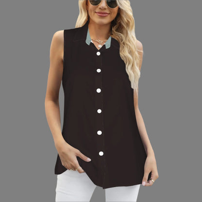 Russet Cowgirl - Color Explosion - Button Front Sleeveless